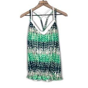 Athleta Hidden Agenda Green Workout Tank Top SZ L